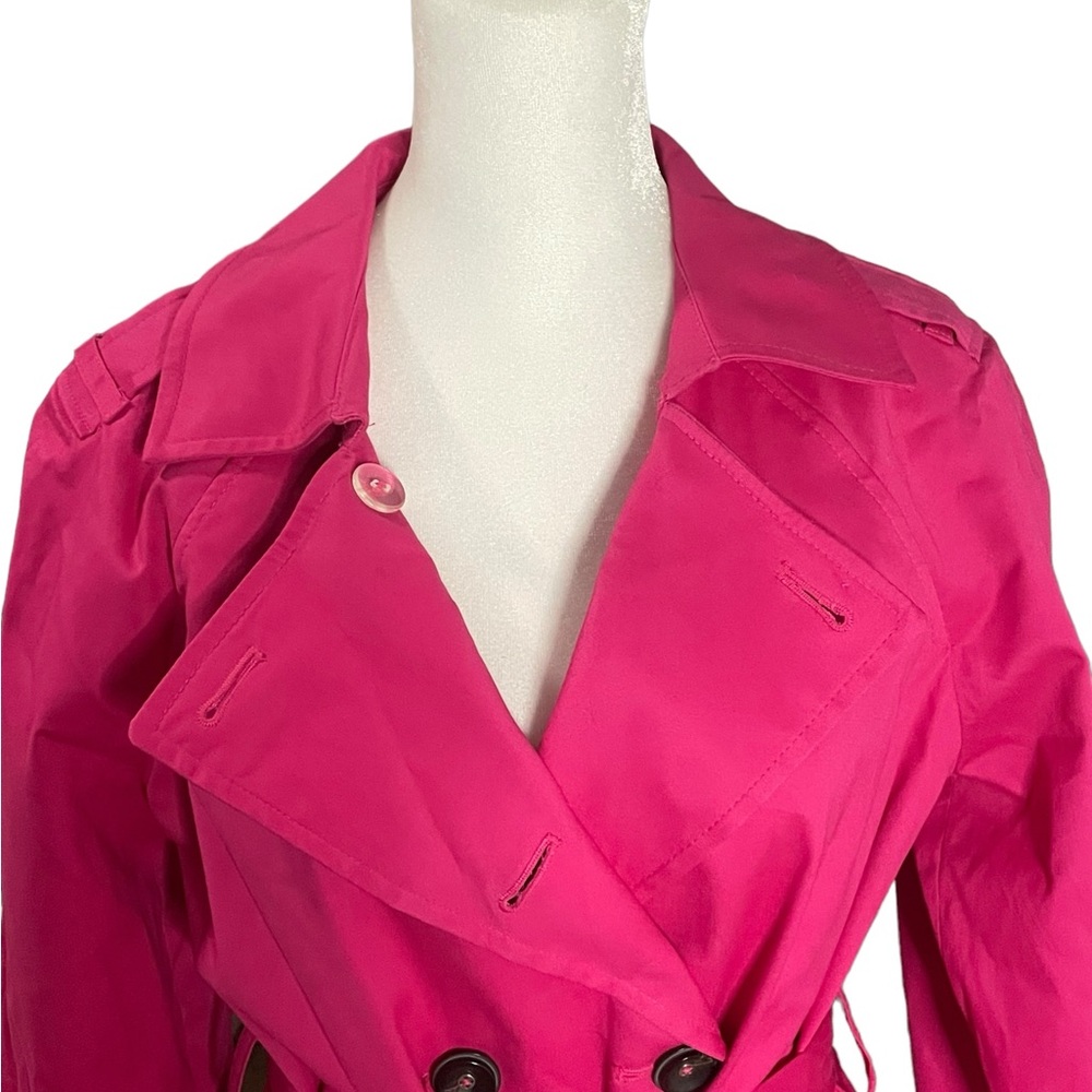 Apostrophe Small Hot Pink Double Breasted Women’s Blazer with Tie Waist - Picture 5 of 16